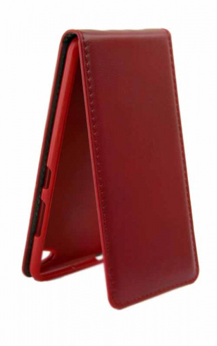 Чехол футляр-книга для LENOVO Sisley S90 красный с силиконовым основанием