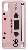 Силиконовый чехол для Apple iPhone X/XS Cassete розовый