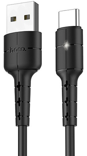 Кабель USB - Type-C HOCO X30 Star 1.2м круглый 2.0A силикон черный