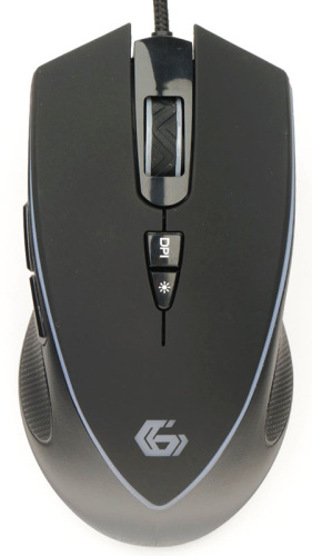 Мышь игровая Gembird MG-800, 7 кн, 3200 DPI, LED, кабель 1.8м, черный, коробка-блистер