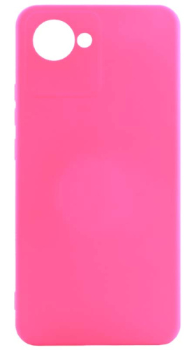 Силиконовый чехол для Realme C30 Soft неоновый розовый