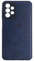 Силиконовый чехол для Samsung Galaxy A23/A235 кожа с лого синий