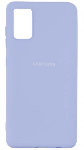 Силиконовый чехол для Samsung Galaxy A41/A415 с лого сиреневый