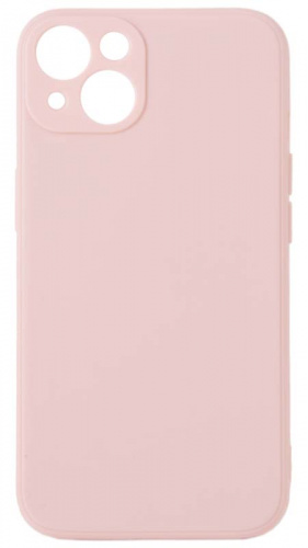 Силиконовый чехол Soft Touch для Apple iPhone 13 с защитой камеры розовый