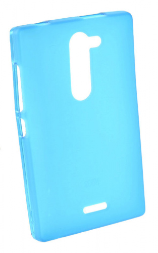 Силиконовый чехол для Nokia 502 Dual Sim матовый техпак (голубой)