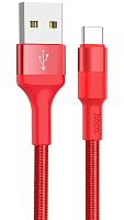 Кабель USB - Type-C HOCO X26 Xpress 1.0м 2.1A красный