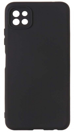 Силиконовый чехол Soft Touch для Samsung Galaxy A22S/A226 с защитой камеры черный