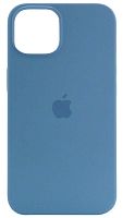 Задняя накладка Soft Touch для Apple Iphone 14 серо-голубой