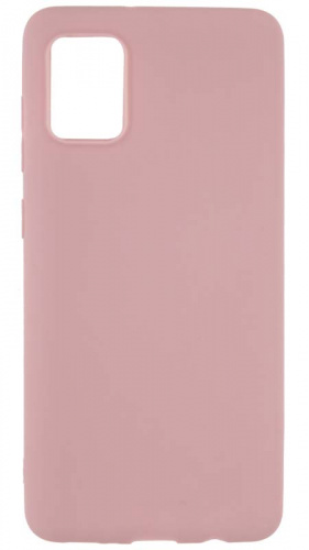 Силиконовый чехол для Samsung Galaxy A31/A315 матовый бледно-розовый