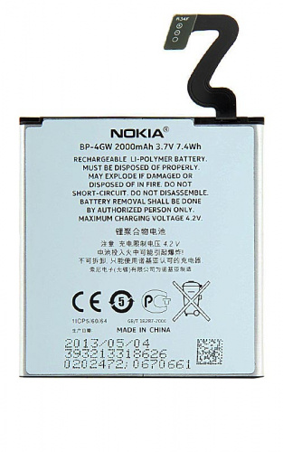 Аккумуляторы 100% ORIGINAL для Nokia BP-4GW Nokia L920 Lumia Li-ion