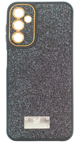 Силиконовый чехол для Samsung Galaxy A14/A145 SW с блестками черный