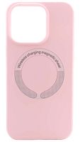 Силиконовый чехол для Soft Touch Apple iPhone 14 Pro MagSafe розовый