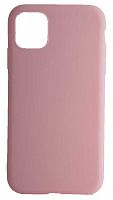 Силиконовый чехол для Apple iPhone 11 матовый розовый