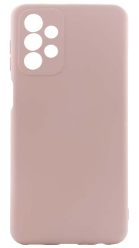 Силиконовый чехол Soft Touch для Samsung Galaxy A23/A235 с защитой камеры бледно-розовый
