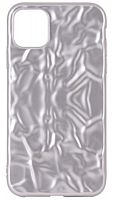 Силиконовый чехол для Apple iPhone 11 мятый серебро