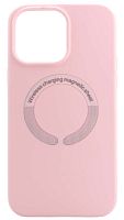 Силиконовый чехол для Soft Touch Apple iPhone 14 Pro Max MagSafe розовый