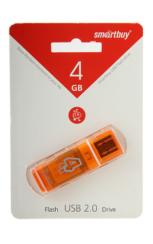 4GB флэш драйв Smart Buy Glossy Series, Orange