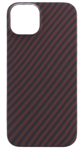 Задняя накладка поликарбонатная с Magsafe аналог Pitaka для Apple Iphone 14 коричневый