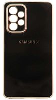 Силиконовый чехол для Samsung Galaxy A53/A536 глянцевый с окантовкой черный