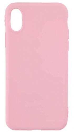 Силиконовый чехол для Apple Iphone X/XS плотный матовый ярко-розовый