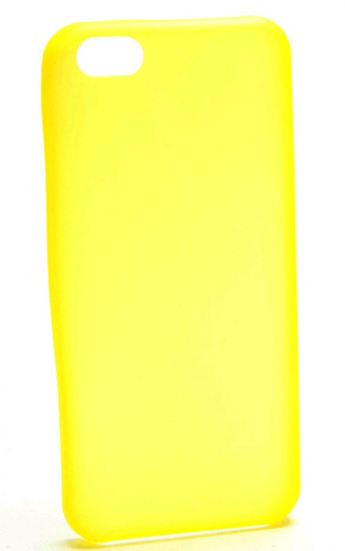Задняя накладка 0,35 mm для iPhone 5C техпак (жёлтая)