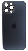 Силиконовый чехол для Apple iPhone 13 Pro Max матовое стекло черный