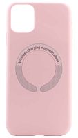 Силиконовый чехол для Soft Touch Apple iPhone 11 MagSafe розовый