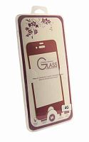 Защитная пленка Glass для Apple iPhone 4S (противоударное стекло 0,33mm фиолетовое)