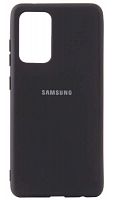 Силиконовый чехол для Samsung Galaxy A52/A525 с лого черный