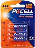 Батарейка PKCELL LR03-4B тип - AAА 4 шт в блистере