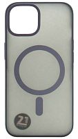 Силиконовый чехол для Apple iPhone 14 Matte case с MagSafe фиолетовый