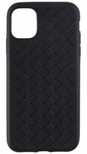 Силиконовый чехол для Apple iPhone 11 плетеный черный