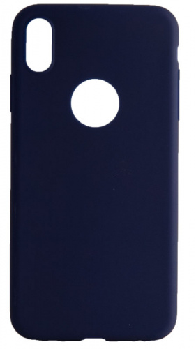 Силиконовый чехол для Apple iPhone XS Max с вырезом ультратонкий синий