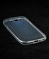 Силиконовый чехол для Samsung GT-I9082 Galaxy Grand 0,5 mm глянцевый, в техпаке (прозрачно-белый)