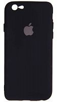 Силиконовый чехол для Apple iPhone 6/6S с лого черный