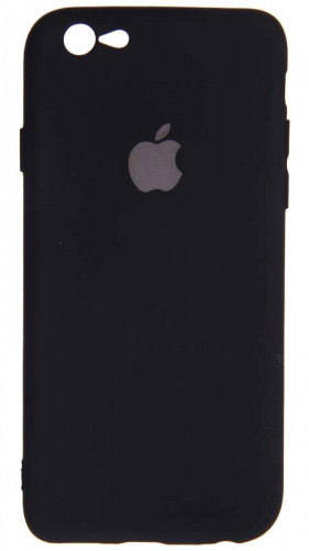 Силиконовый чехол для Apple iPhone 6/6S с лого черный