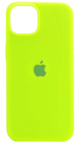 Задняя накладка Soft Touch для Apple Iphone 14 неоновый салатовый