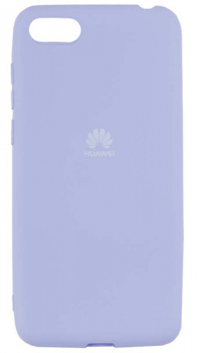 Силиконовый чехол для Huawei Honor 7A/Y5 (2018) с лого сиреневый