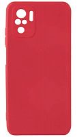 Силиконовый чехол Soft Touch для Xiaomi Redmi Note 10/Note 10S с защитой камеры красный