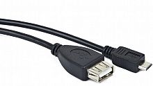 Кабель USB 2.0 OTG Cablexpert A-OTG-AFBM-001 USBAF/MicroBM, 0.15м, пакет