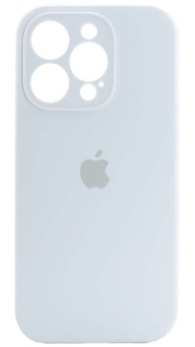 Силиконовый чехол Soft Touch для Apple iPhone 14 Pro с защитой камеры лого белый