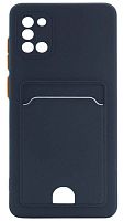 Силиконовый чехол для Samsung Galaxy A31/A315 с кардхолдером синий