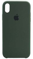 Задняя накладка Soft Touch для Apple iPhone XR темно-зеленый