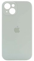 Силиконовый чехол Soft Touch для Apple iPhone 13 с защитой камеры лого белый
