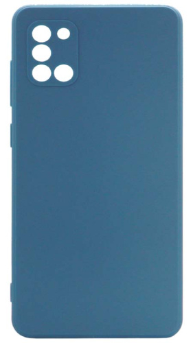 Силиконовый чехол Soft Touch для Samsung Galaxy A31/A315 с защитой камеры синий