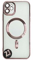 Силиконовый чехол для Apple iPhone 11 magsafe розовый