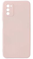 Силиконовый чехол Soft Touch для Samsung Galaxy A03S/A037 бледно-розовый