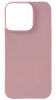 Силиконовый чехол для Apple iPhone 13 Pro матовый бледно-розовый