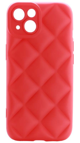 Силиконовый чехол для Apple iPhone 14 стеганный красный