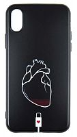 Силиконовый чехол для Apple IPhone X/XS стимпанк Сердце